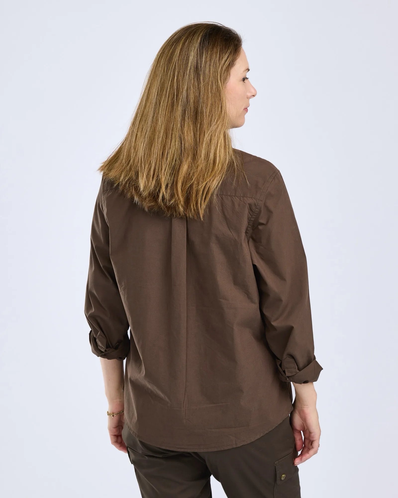 Pinewood® InsectSafe Poplin L/S Shirt W's – D.Olive (128) – 3228