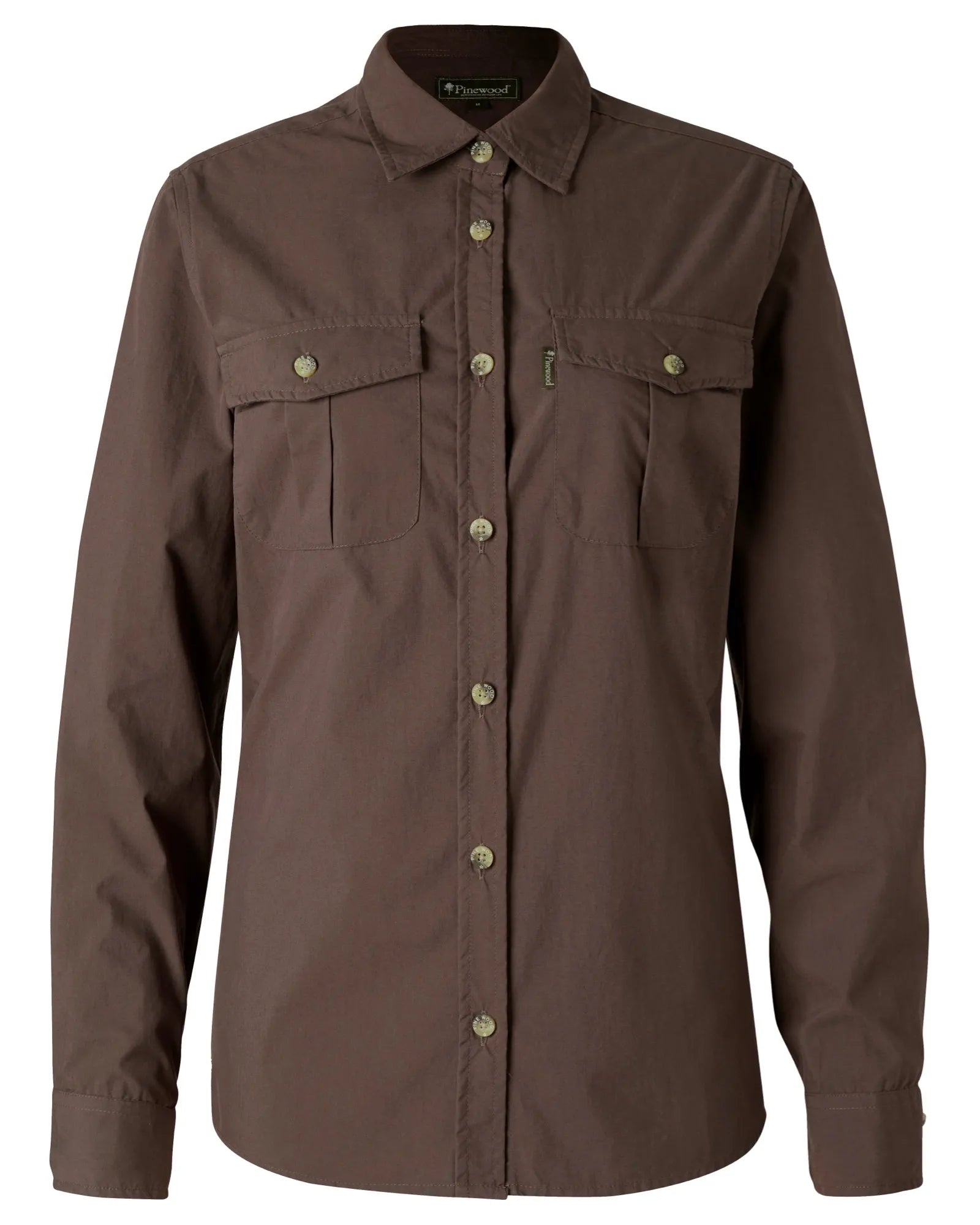 Pinewood® InsectSafe Poplin L/S Shirt W's – D.Olive (128) – 3228