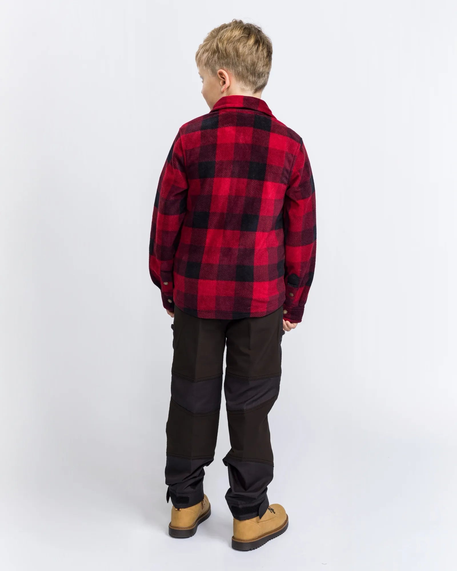 Pinewood® Kids Fleece Shirt Kanada – Red/Black (518) – 6069