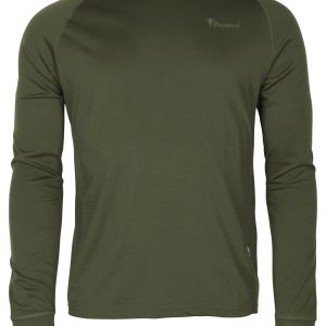 Pinewood® Lappland Merino Wool L/S T-shirt M´s – Moss Green (135) – 5489