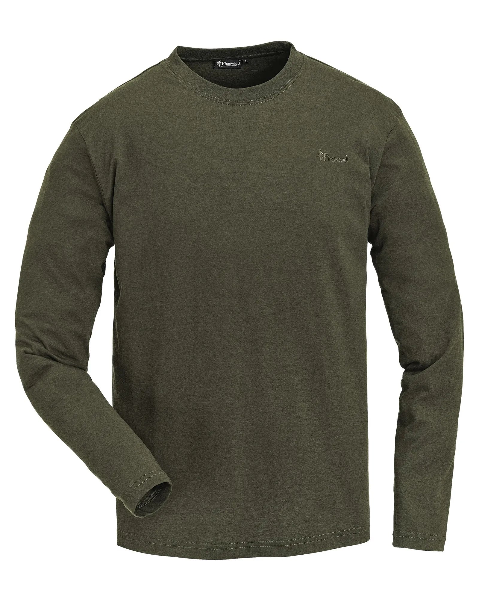 Pinewood® Long Sleeve 2-Pack T-shirt M's – Green (100) – 7447