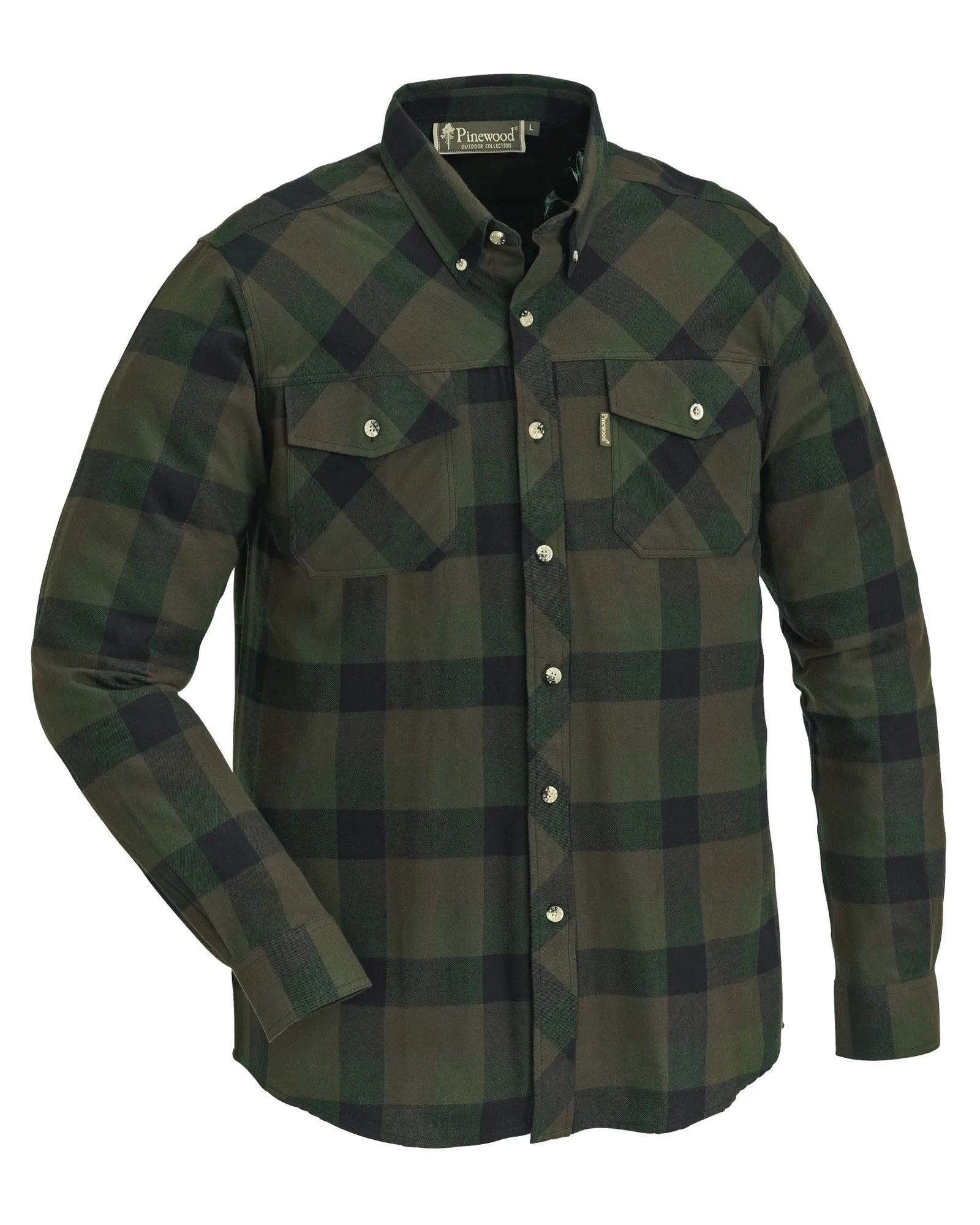 Pinewood® Lumbo Shirt M's – Green/Black (101) – 9525