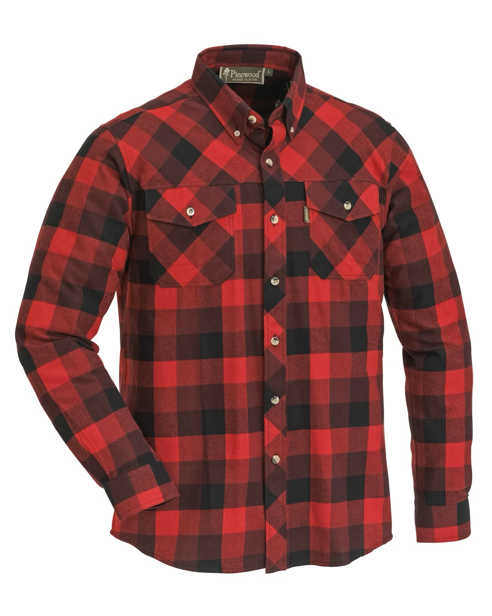Pinewood® Lumbo Shirt M's – Red/Black (518) – 9525