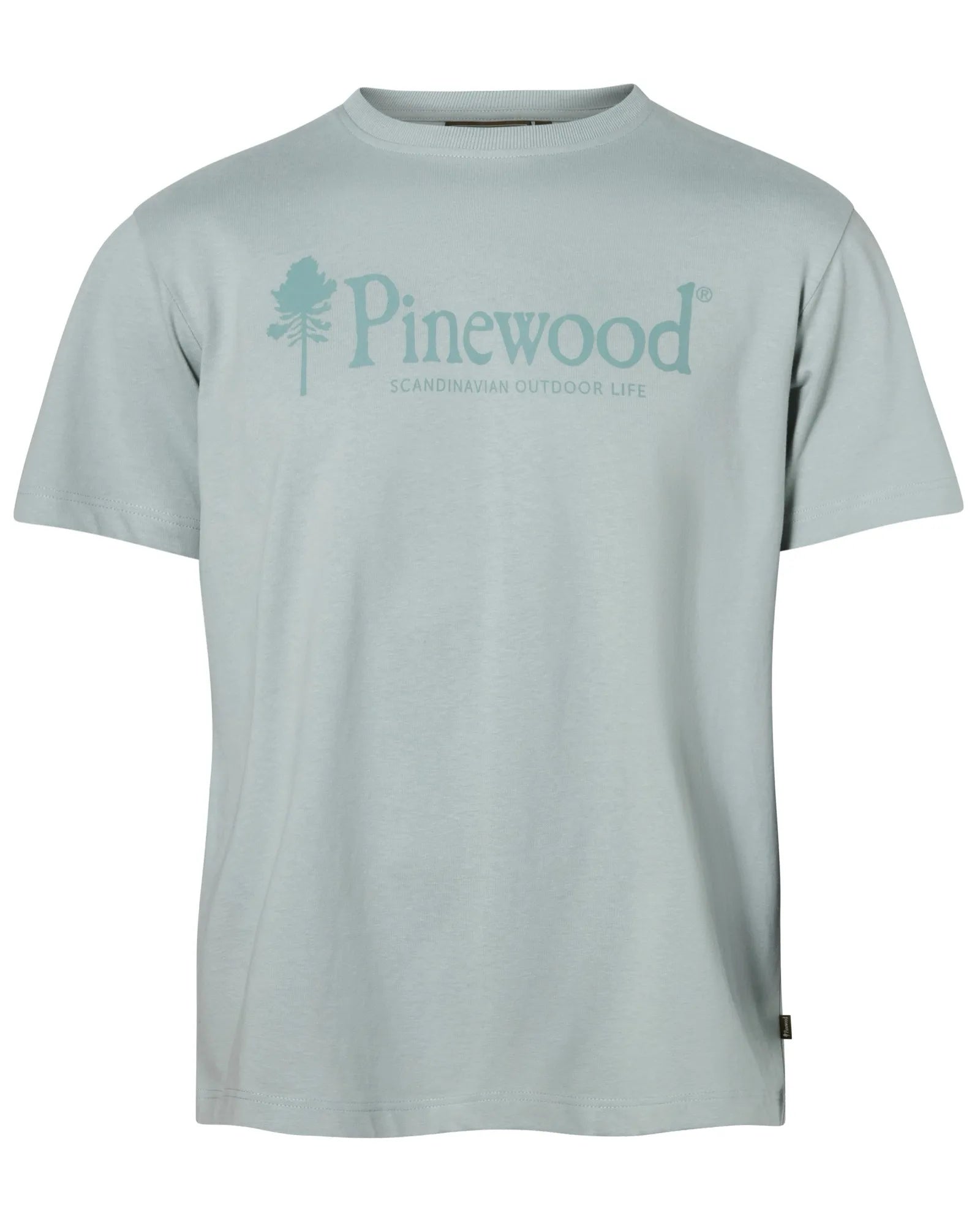 Pinewood® Outdoor Life T-shirt M's – Aqua Grey (467) – 5445