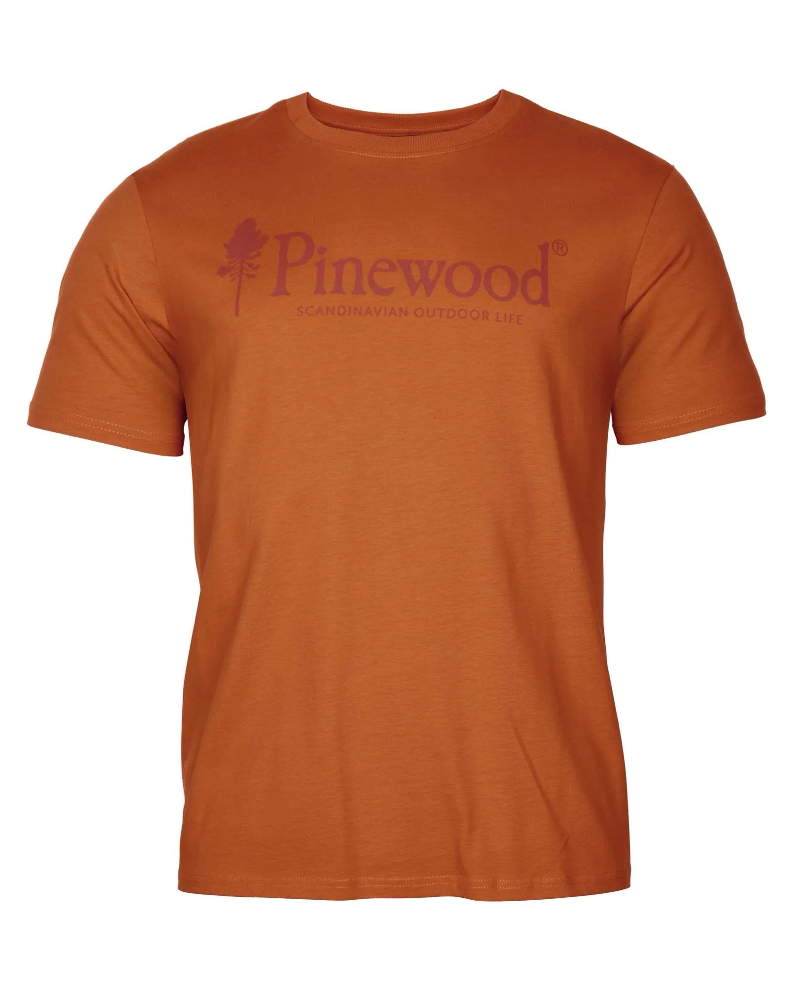 Pinewood® Outdoor Life T-shirt M's – Burned Orange (501) – 5445