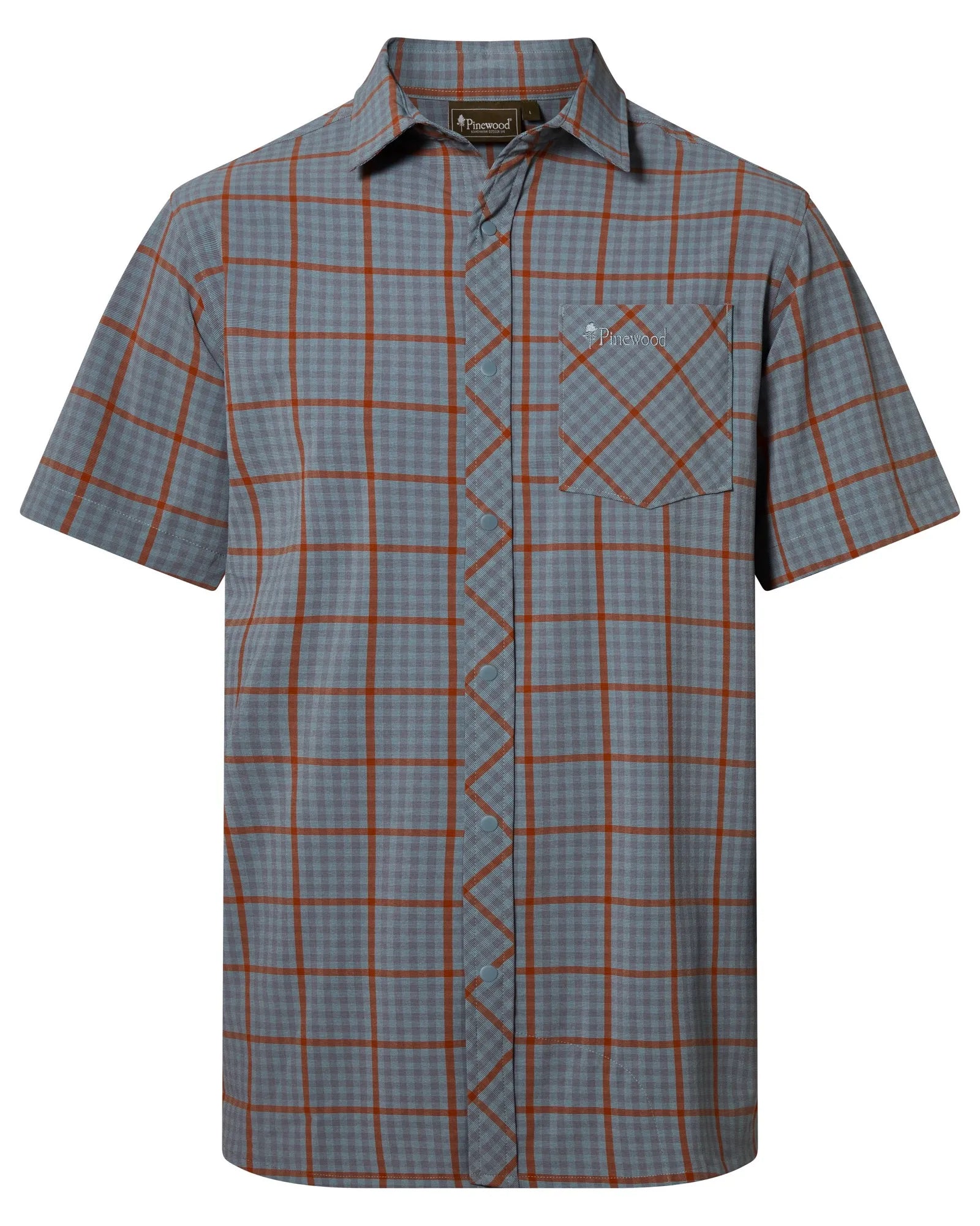 Pinewood® Outdoor S/S Shirt M's – Aqua Grey (467) – 5120