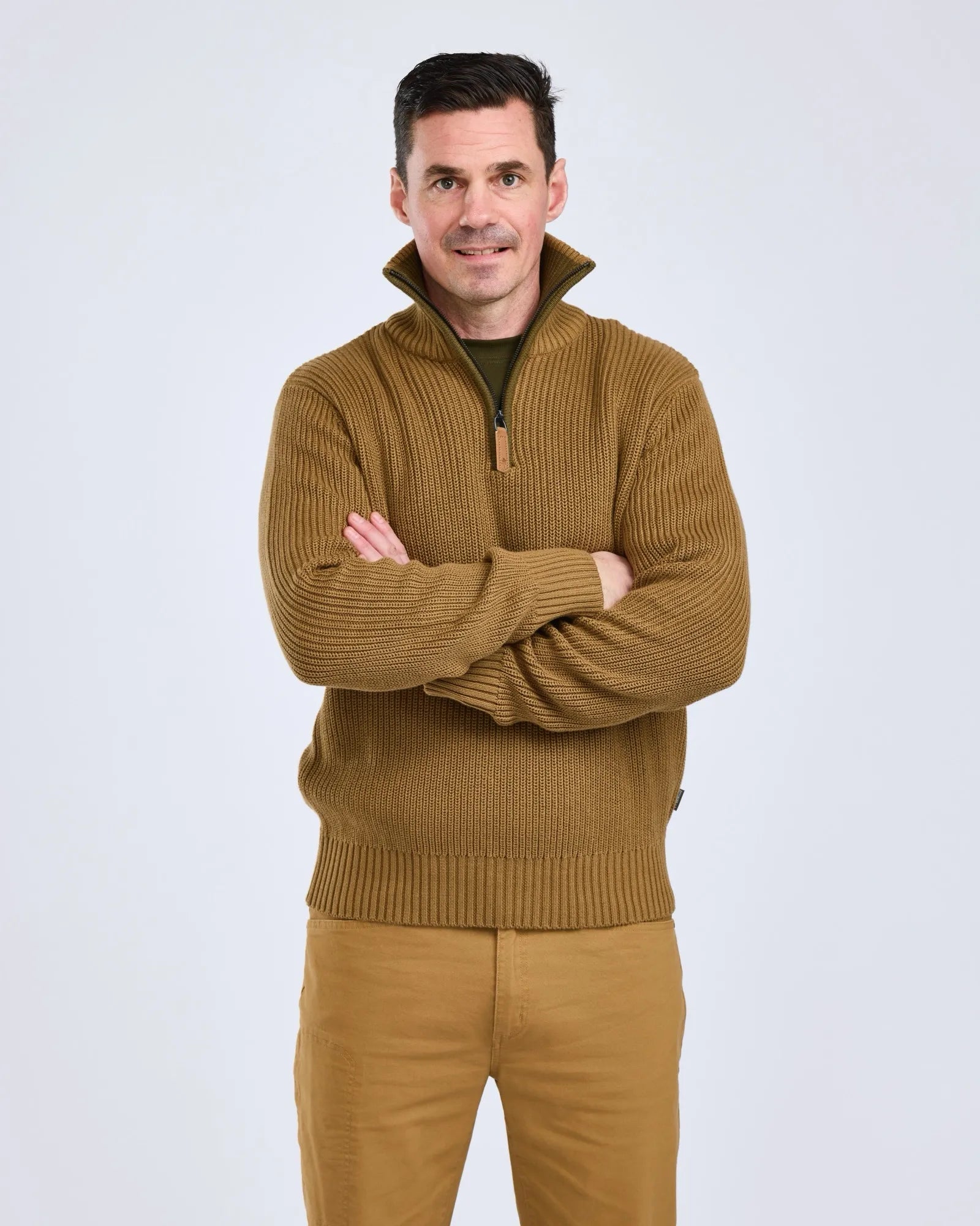 Pinewood® Philip Knitted Sweater M's – D.Sandstone (277) – 5368