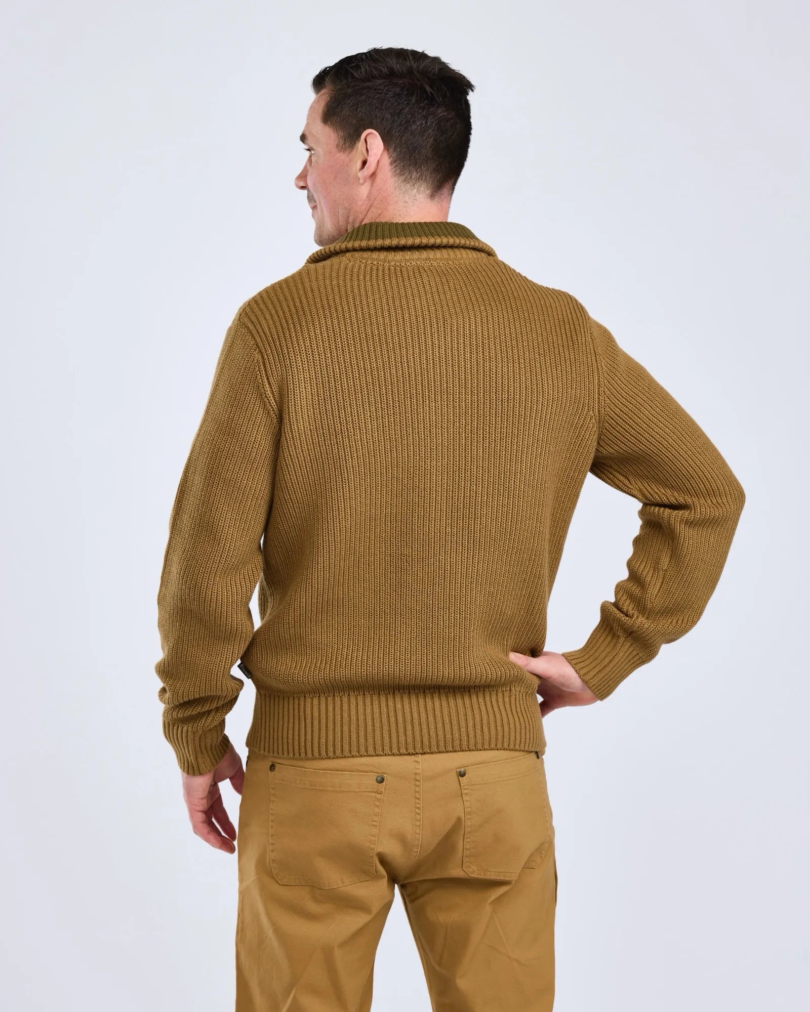 Pinewood® Philip Knitted Sweater M's – D.Sandstone (277) – 5368