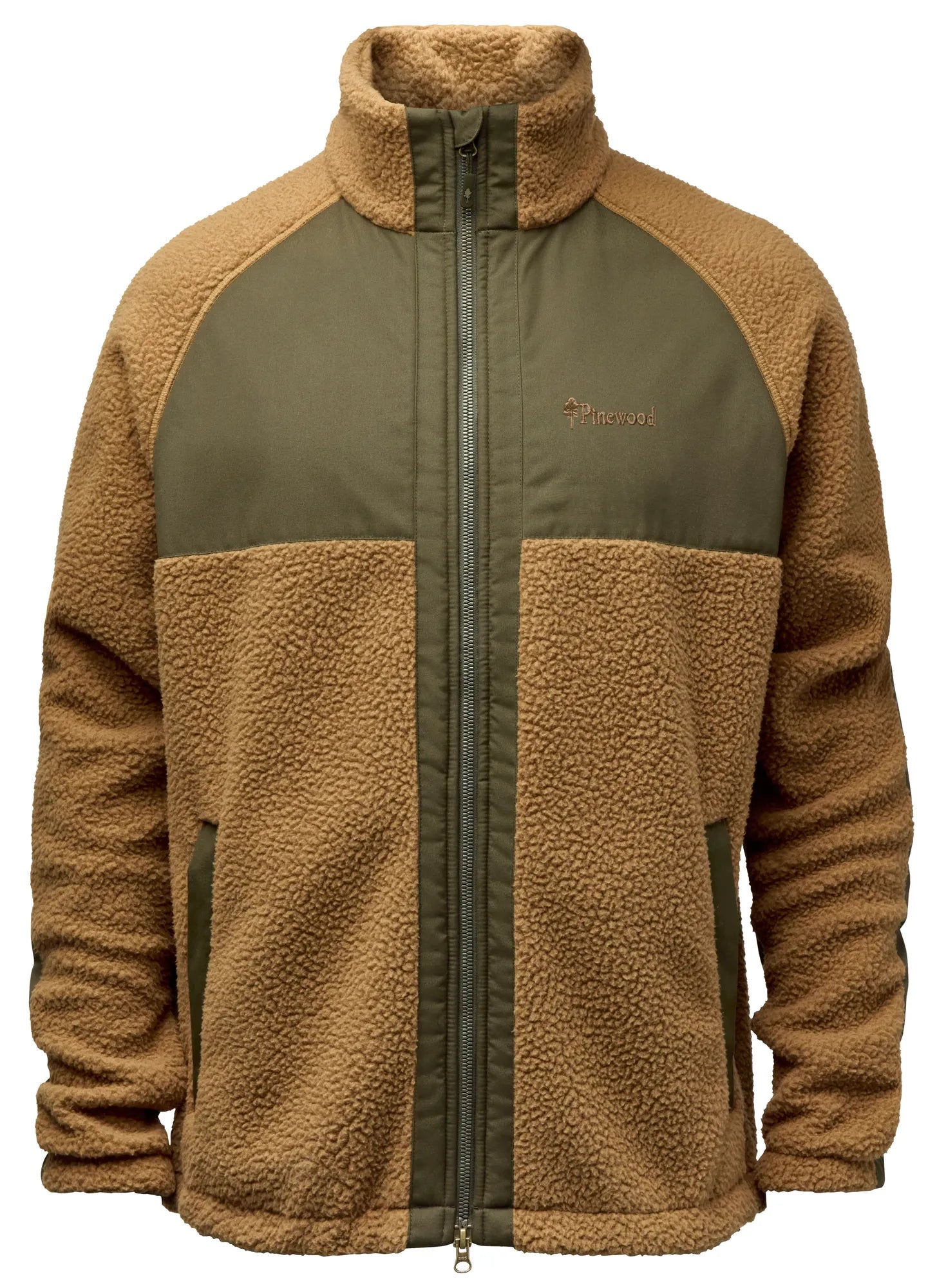 Pinewood® Pile Fleece Jacket M's – D.Sand/MossGreen (278) – 5366