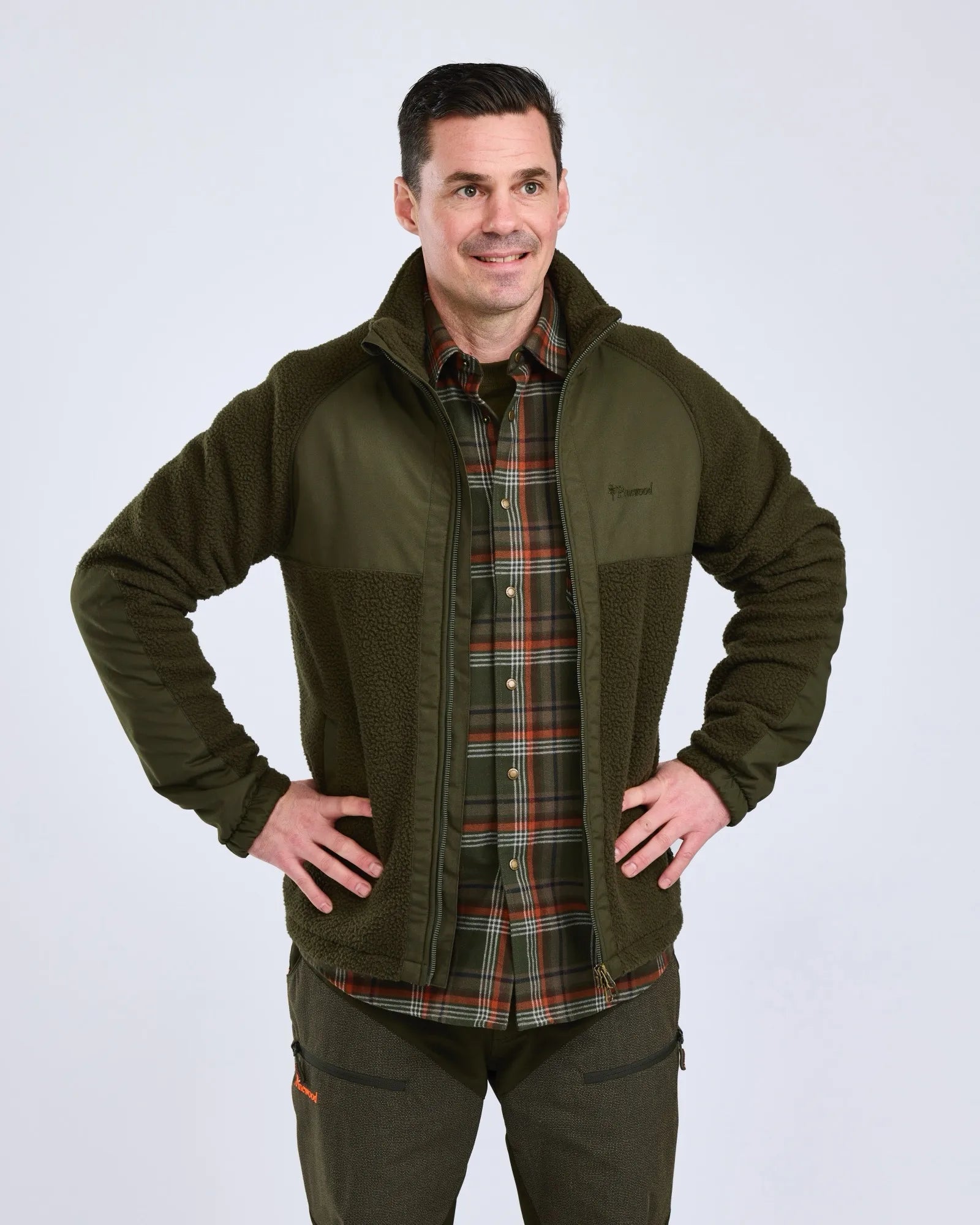 Pinewood® Pile Fleece Jacket M's – Moss Green (135) – 5366