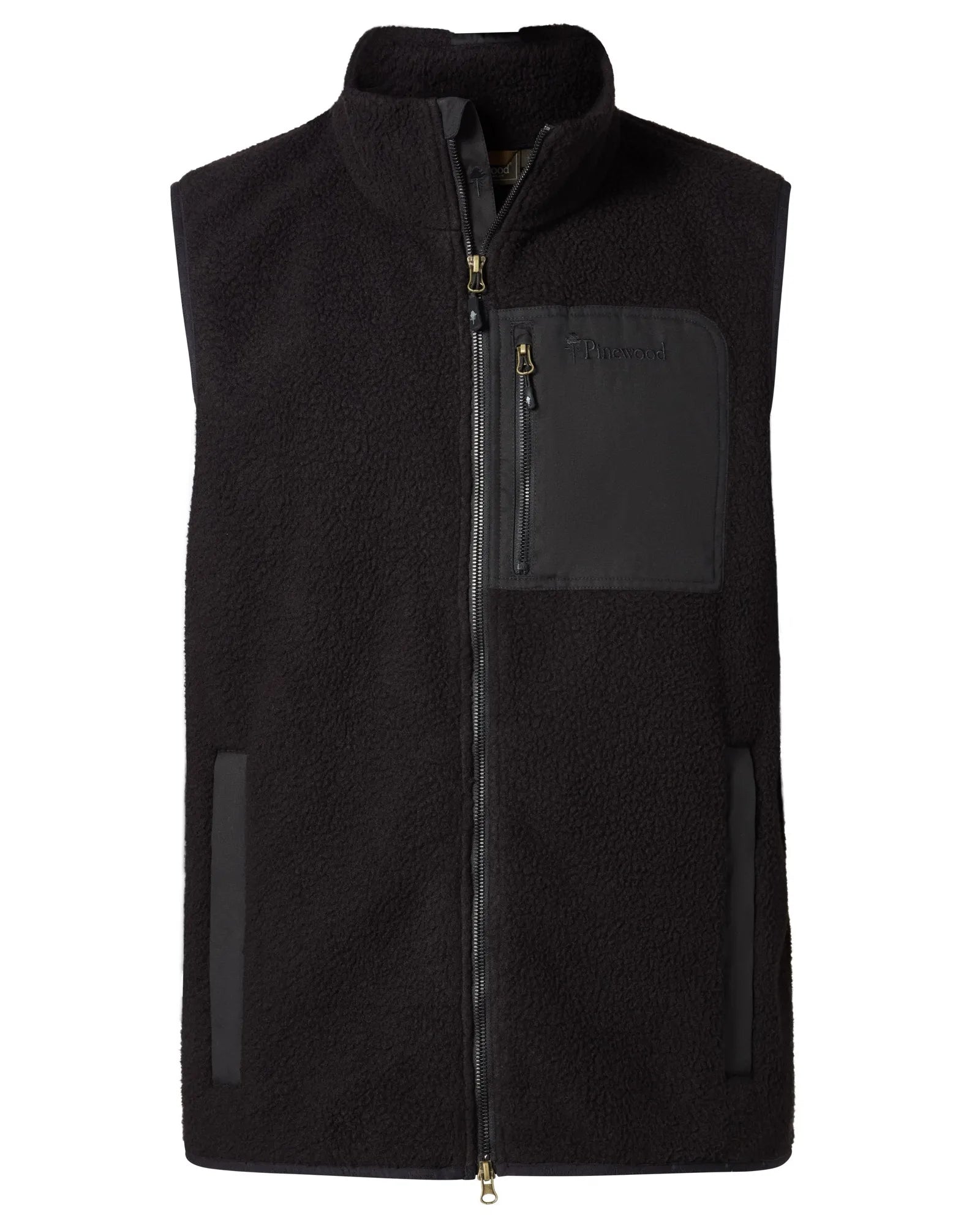 Pinewood® Pile Fleece Vest M's – Black (400) – 5266
