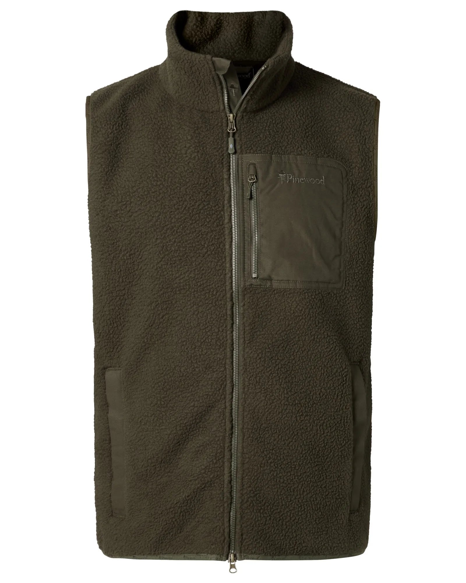 Pinewood® Pile Fleece Vest M's – Moss Green (135) – 5266