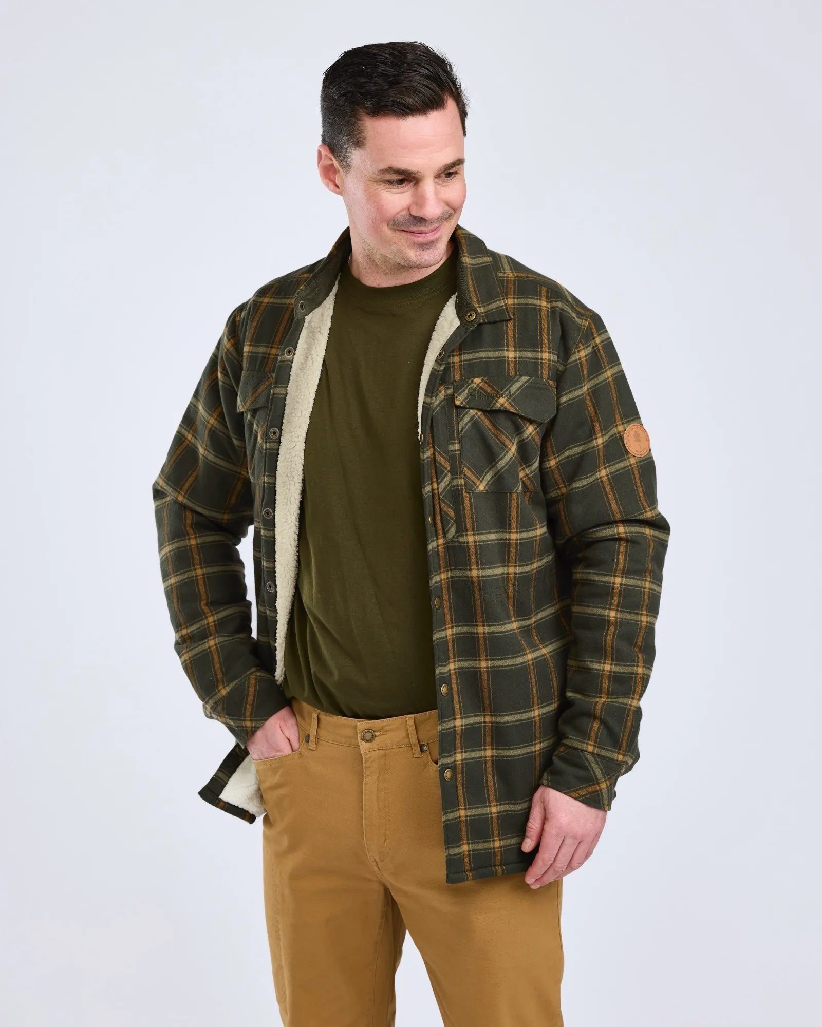 Pinewood® Pile Overshirt – D.Green/Bronze (741) – 5367