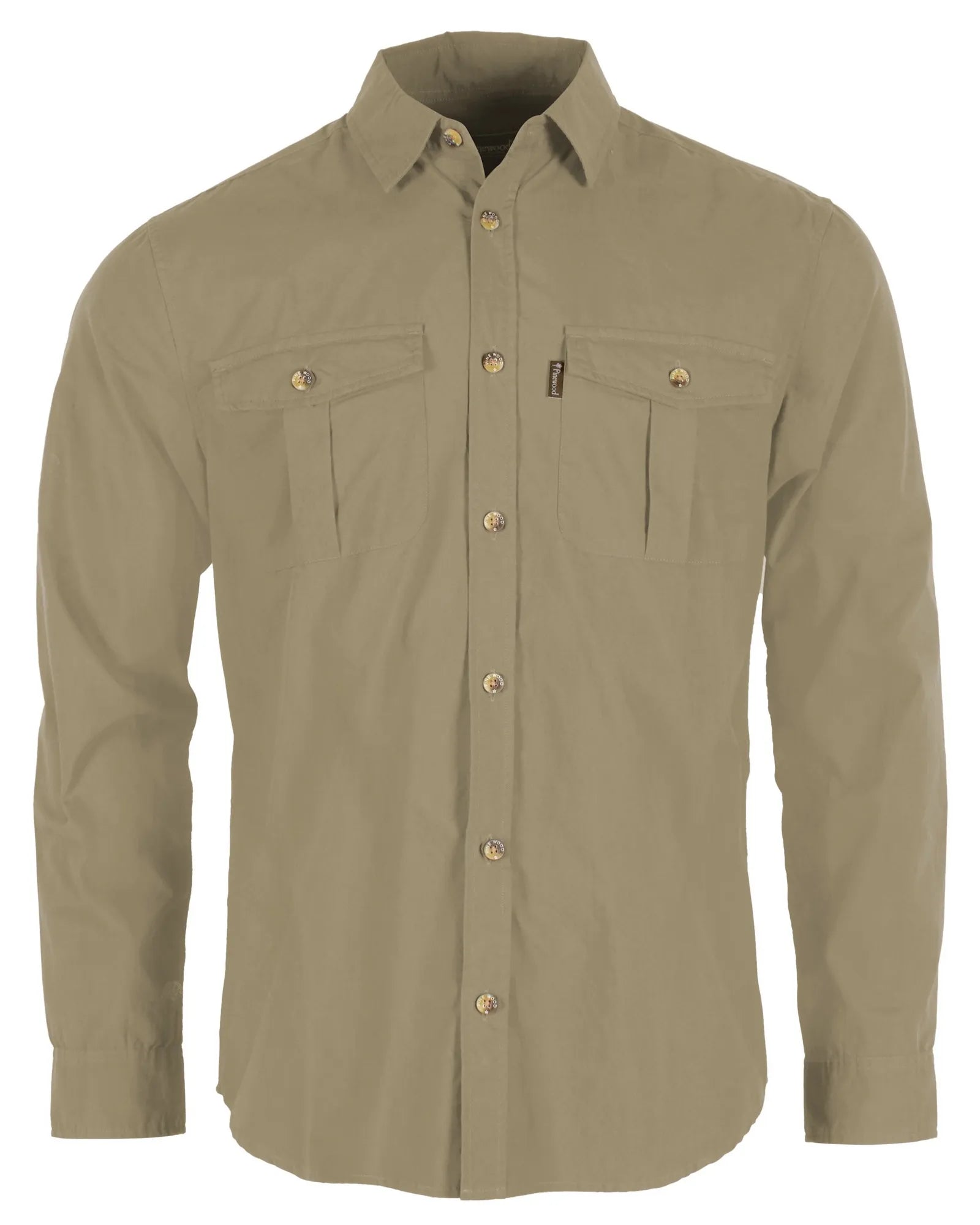 Pinewood® Safari L/S Shirt M's – Sandstone (231) – 5128