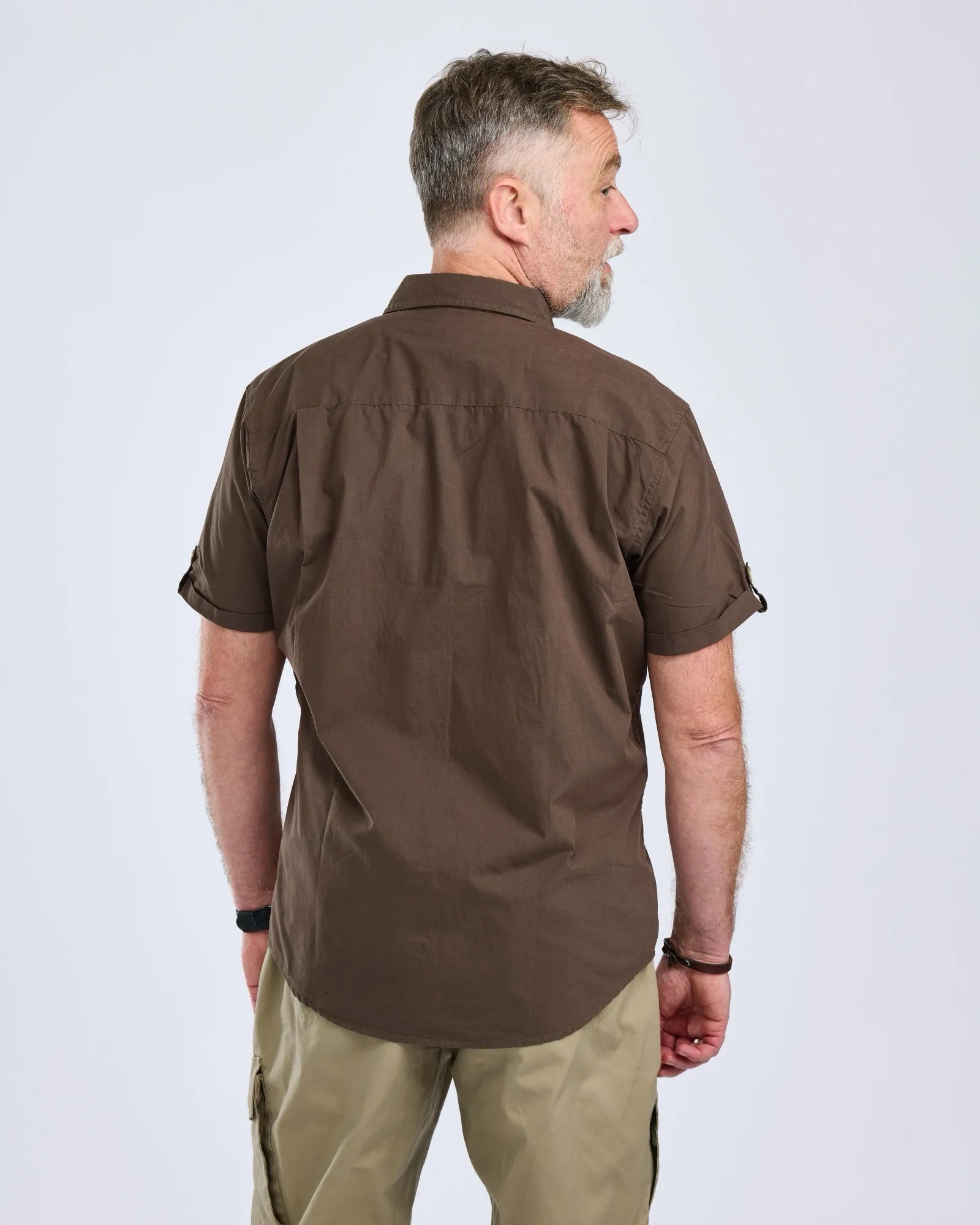 Pinewood® Safari S/S Shirt M's – D.Olive (128) – 5130