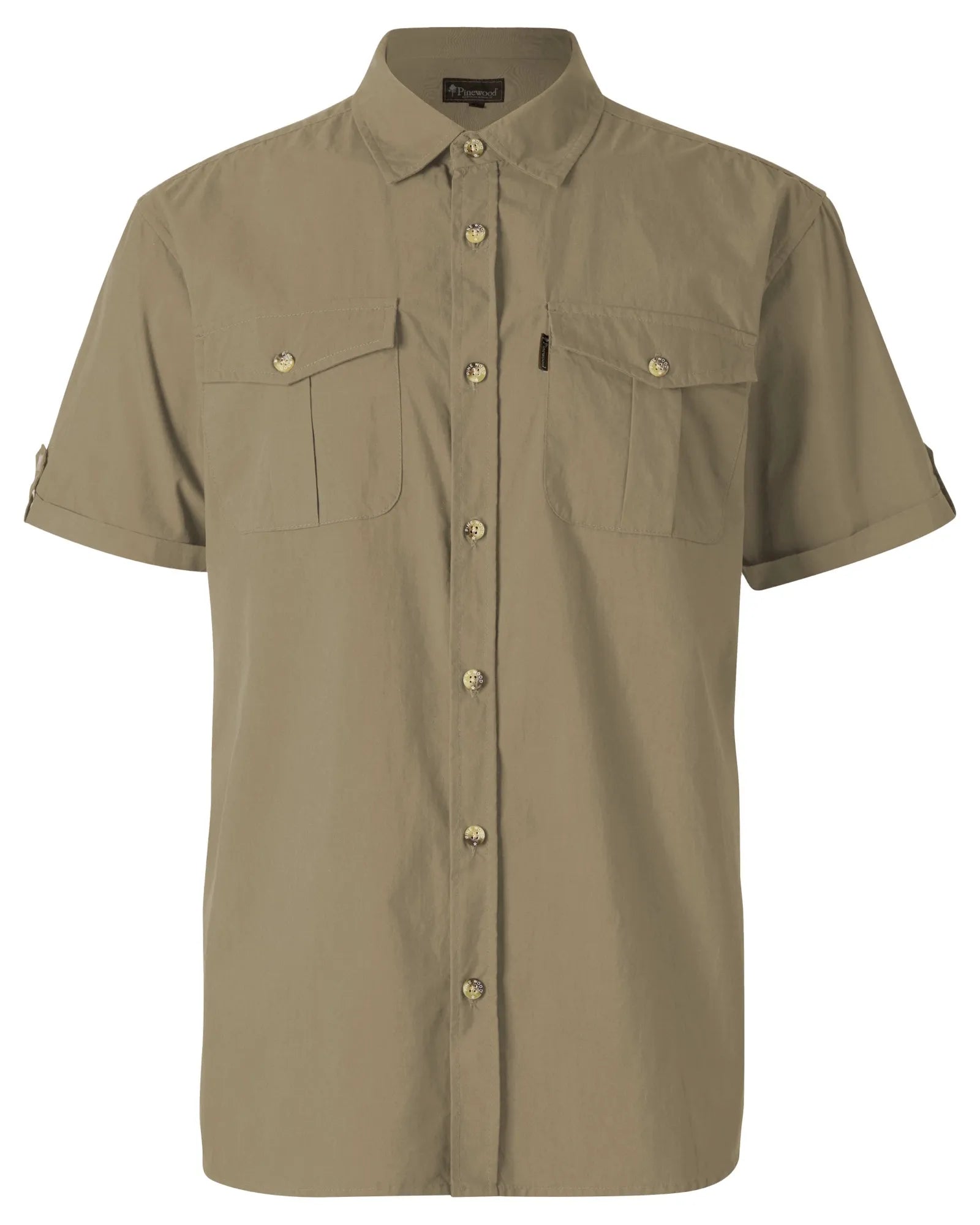 Pinewood® Safari S/S Shirt M's – Sandstone (231) – 5130