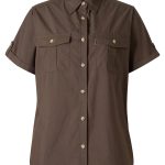 Pinewood® Safari S/S Shirt W's – D.Olive (128) – 3130