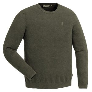 Pinewood® Värnamo Crewneck Knitted Sweater M's – Green Mel (116) – 5049