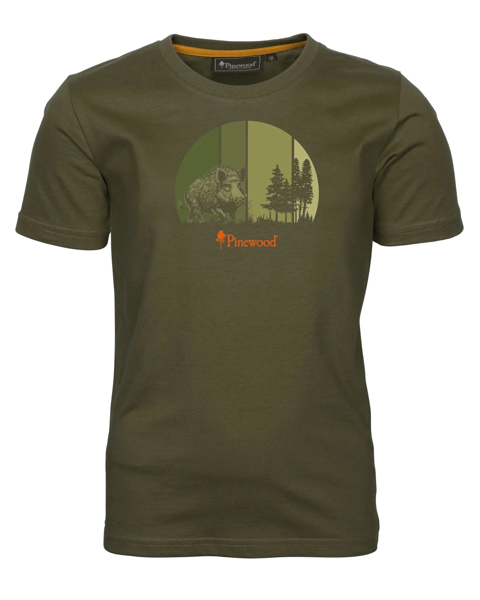 Pinewood® Wild Boar T-shirt K's – Olive (107) – 6467