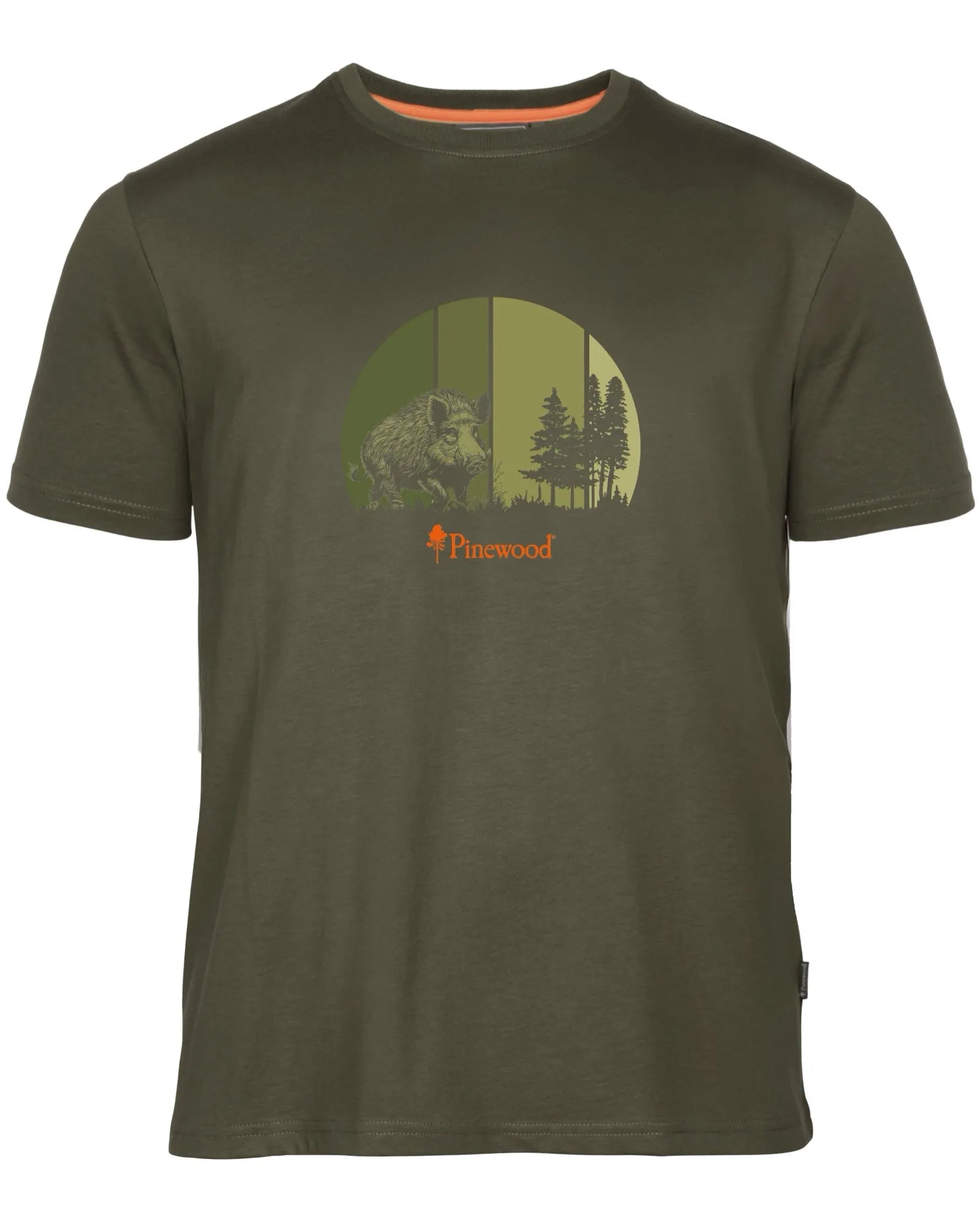 Pinewood® Wild Boar T-shirt M's – Olive (107) – 5467