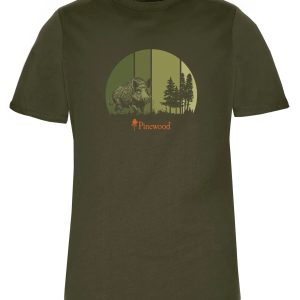 Pinewood® Wild Boar T-shirt W's – Olive (107) – 3467