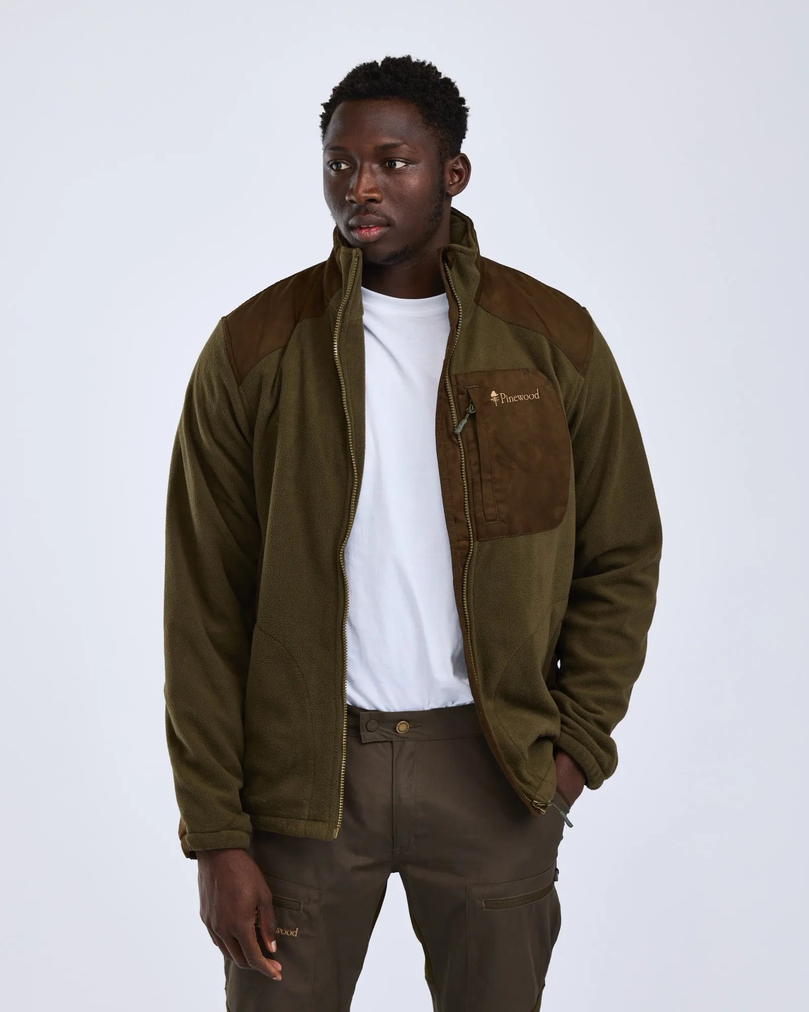 Pinewood® Wildmark Membrane Fleece Jacket M's – H.Brown/Suede Brown (242) – 5066