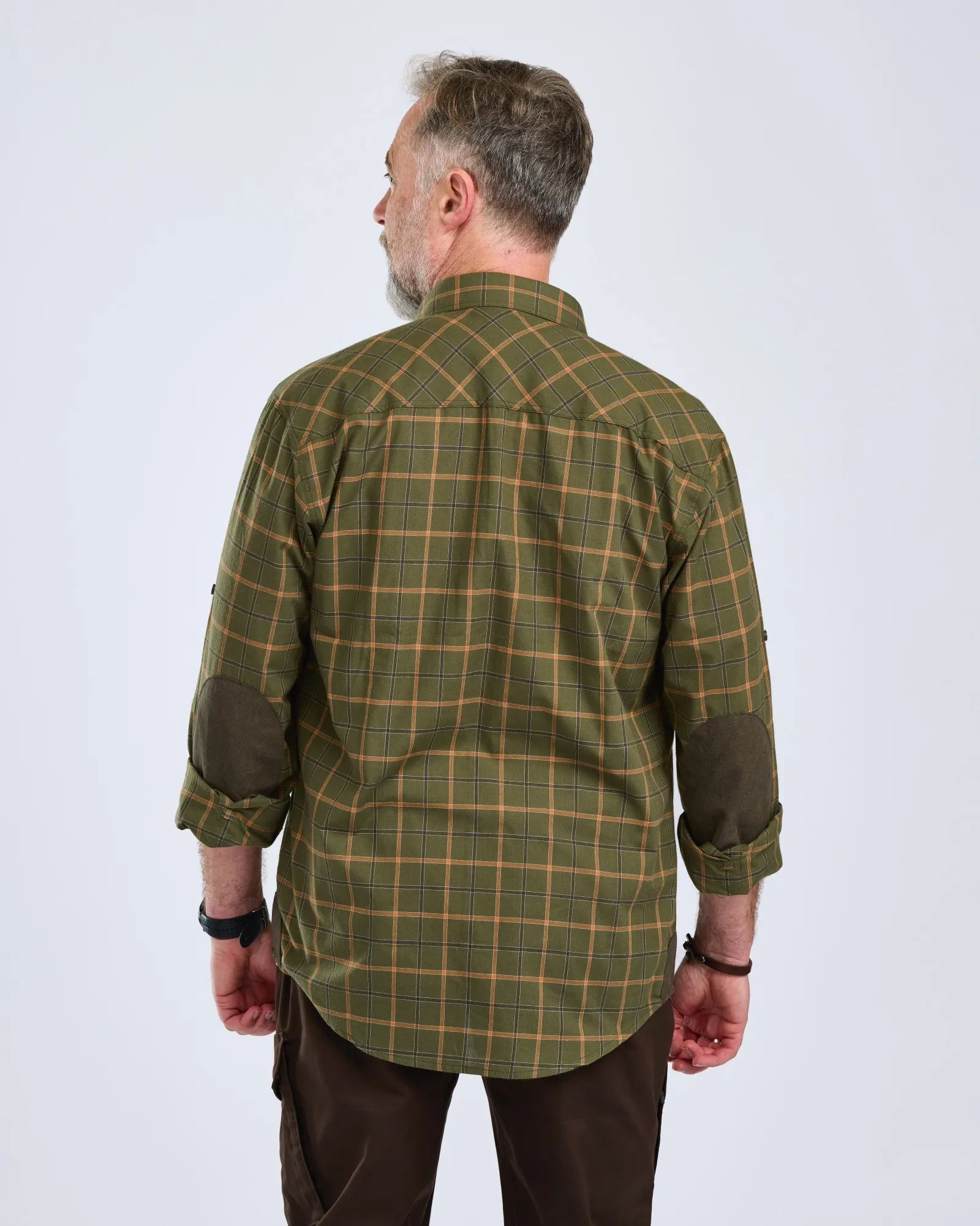 Pinewood® Wolf Shirt M's – Green/Terracotta (704) – 5329
