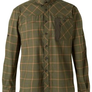 Pinewood® Wolf Shirt M's – Green/Terracotta (704) – 5329