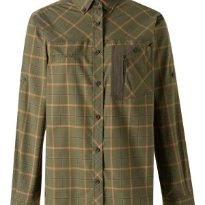 Pinewood® Wolf Shirt W's – Green/Terracotta (704) – 3329