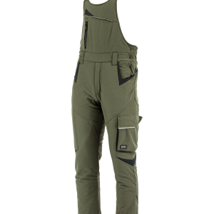 SARA Comfort Winter bélelt softshell kertésznadrág, olívazöld és fekete, 1-03-630-75-25 – elölnézet