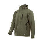 SARA Comfort Winter bélelt softshell munkakabát, olívazöld és fekete, 1-08-630-75-25
