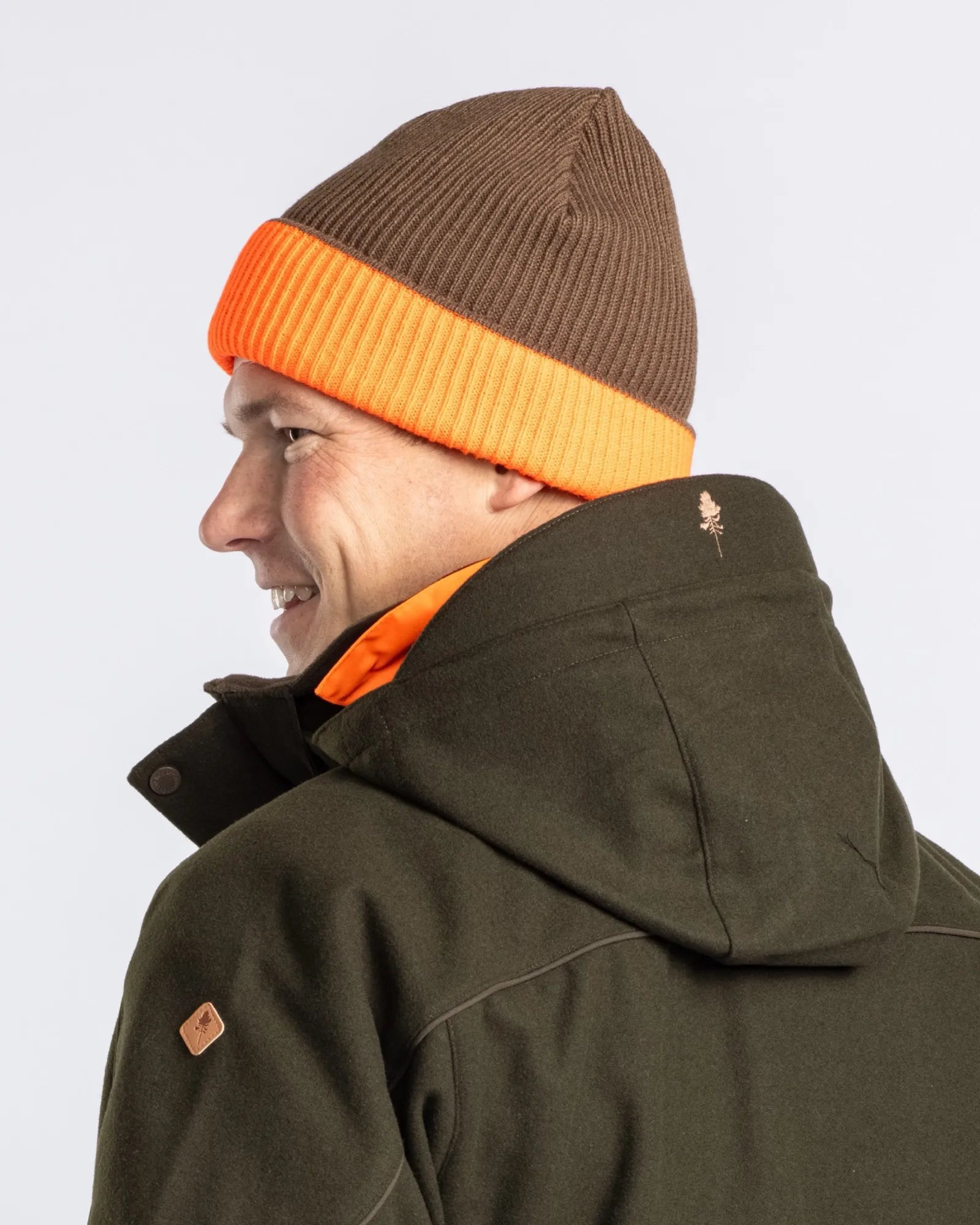 Småland Reversible Hunters Hat – Mossgreen/Orange (192) – 1165