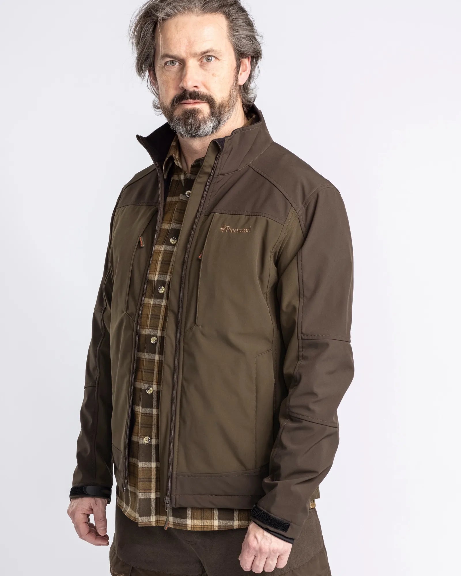 Småland Stretch Shell Jacket M's – D.Olive/Suede Brown (186) – 5717