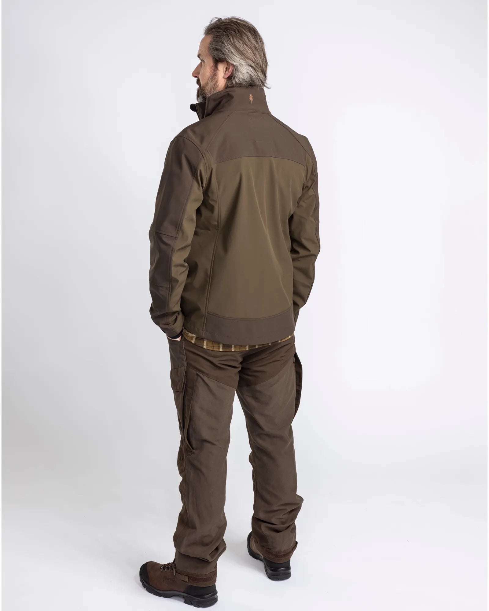 Småland Stretch Shell Jacket M's – D.Olive/Suede Brown (186) – 5717