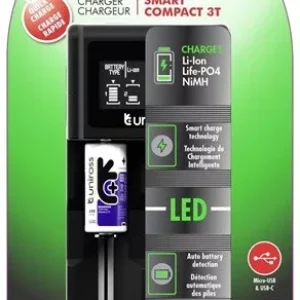 Uniross Smart Compact 3T LCD kétcsatornás akkumulátortöltő UCX004