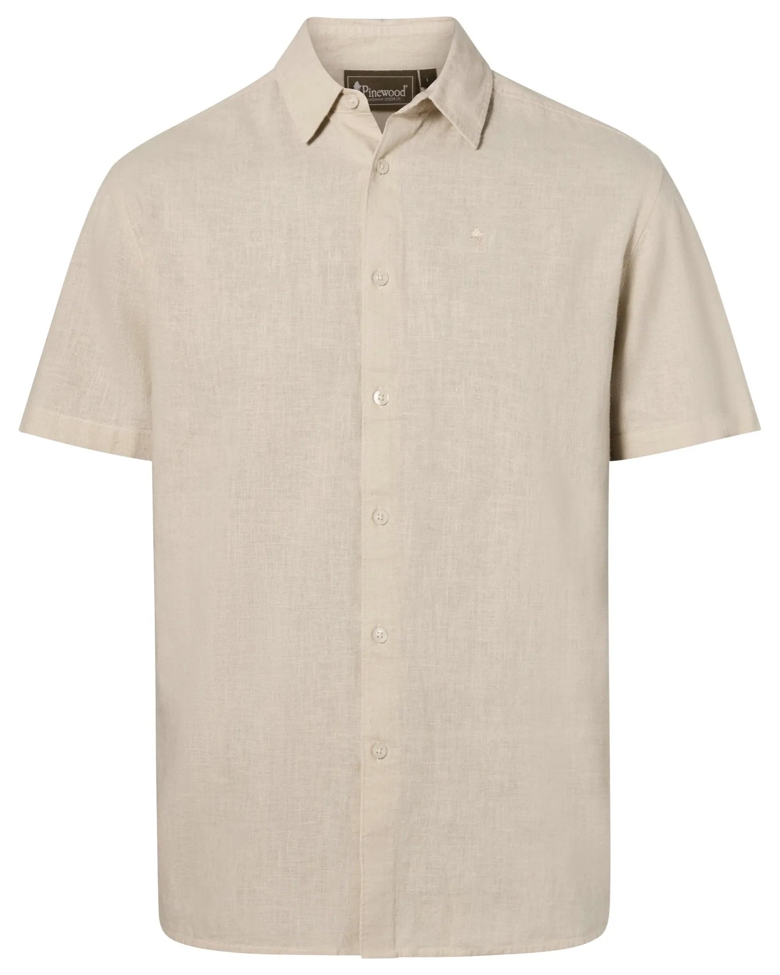 Värnamo Hemp mix S/S Shirt M's – Linen Beige (616) – 5373
