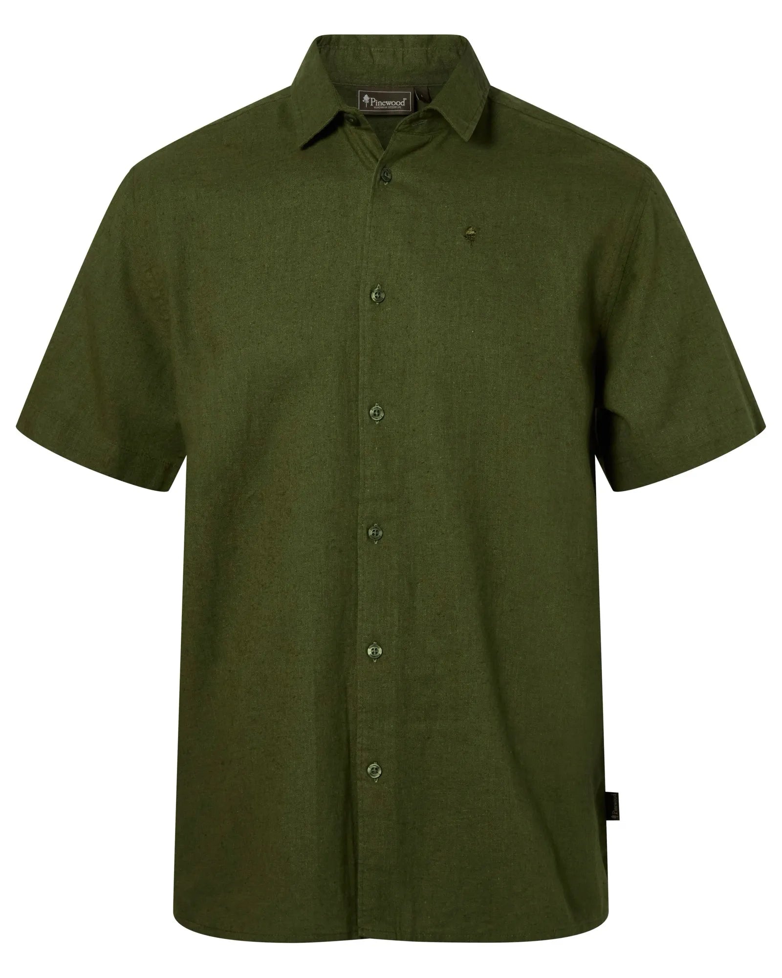 Värnamo Hemp mix S/S Shirt M's – Pine Green (759) – 5373