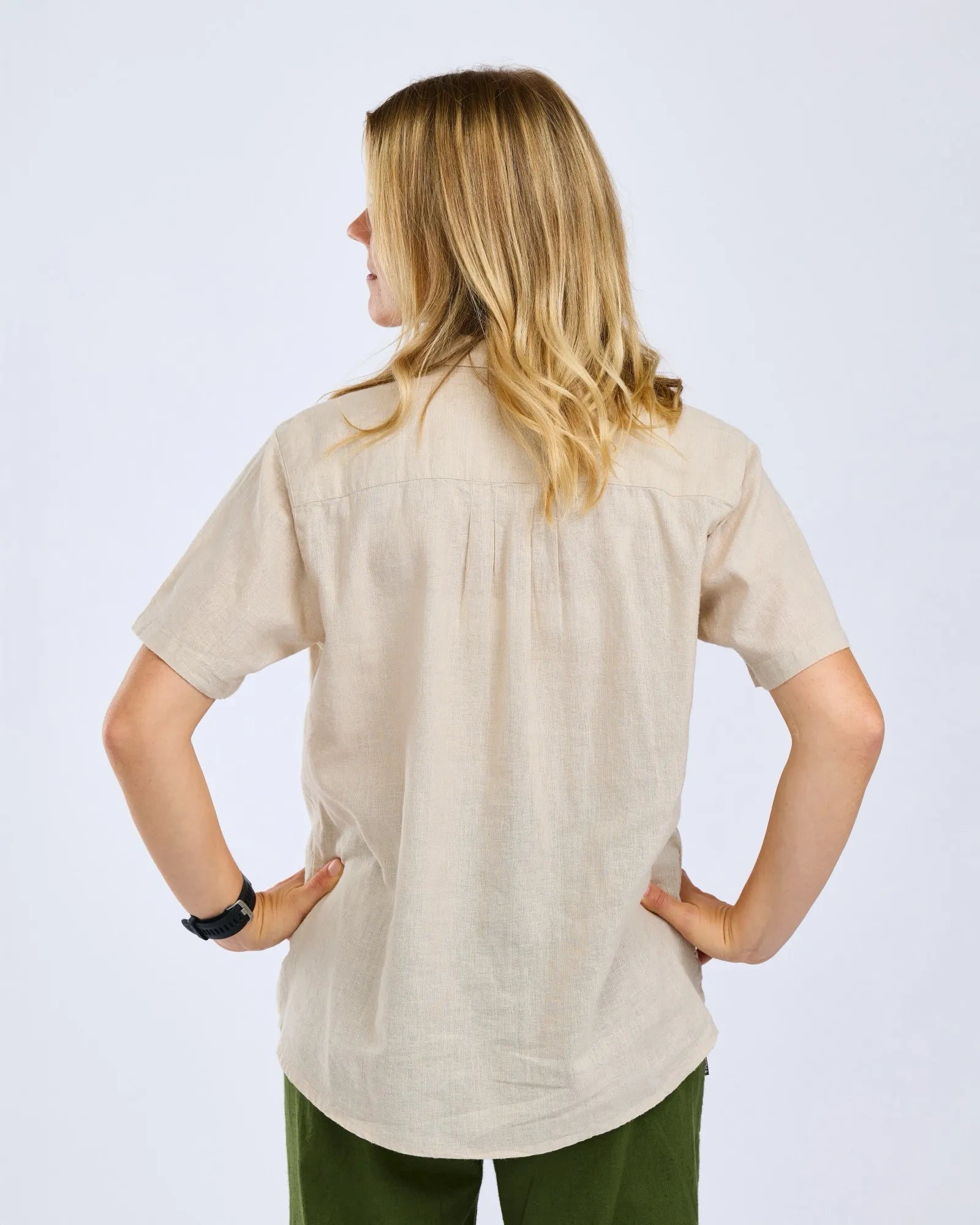 Värnamo Hemp mix S/S Shirt W's – Linen Beige (616) – 3373