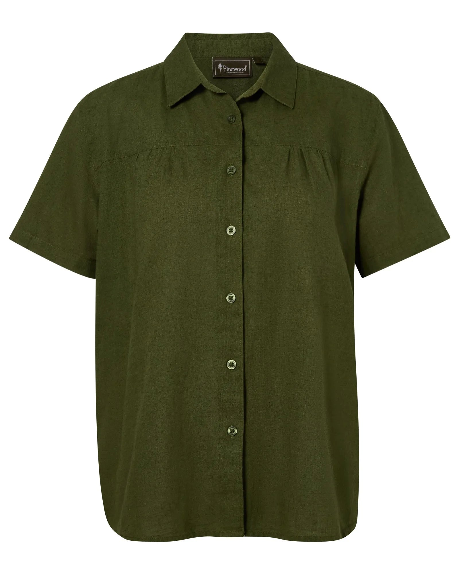Värnamo Hemp mix S/S Shirt W's – Pine Green (759) – 3373