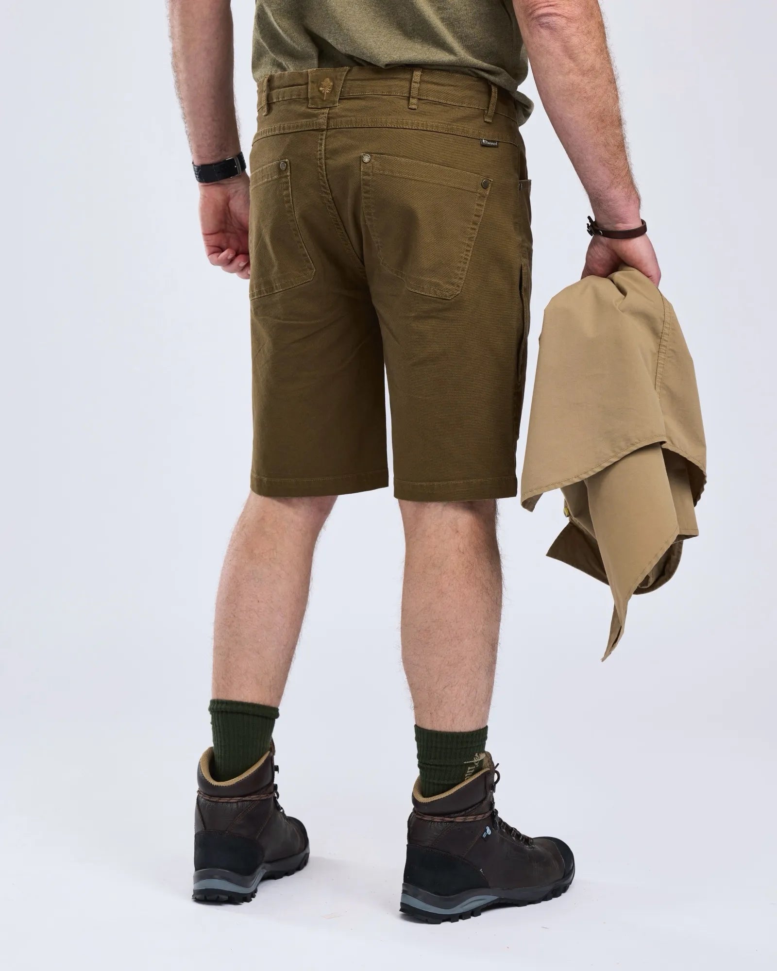 Värnamo Vintage Canvas Shorts M's – Olive Brown (168) – 5353