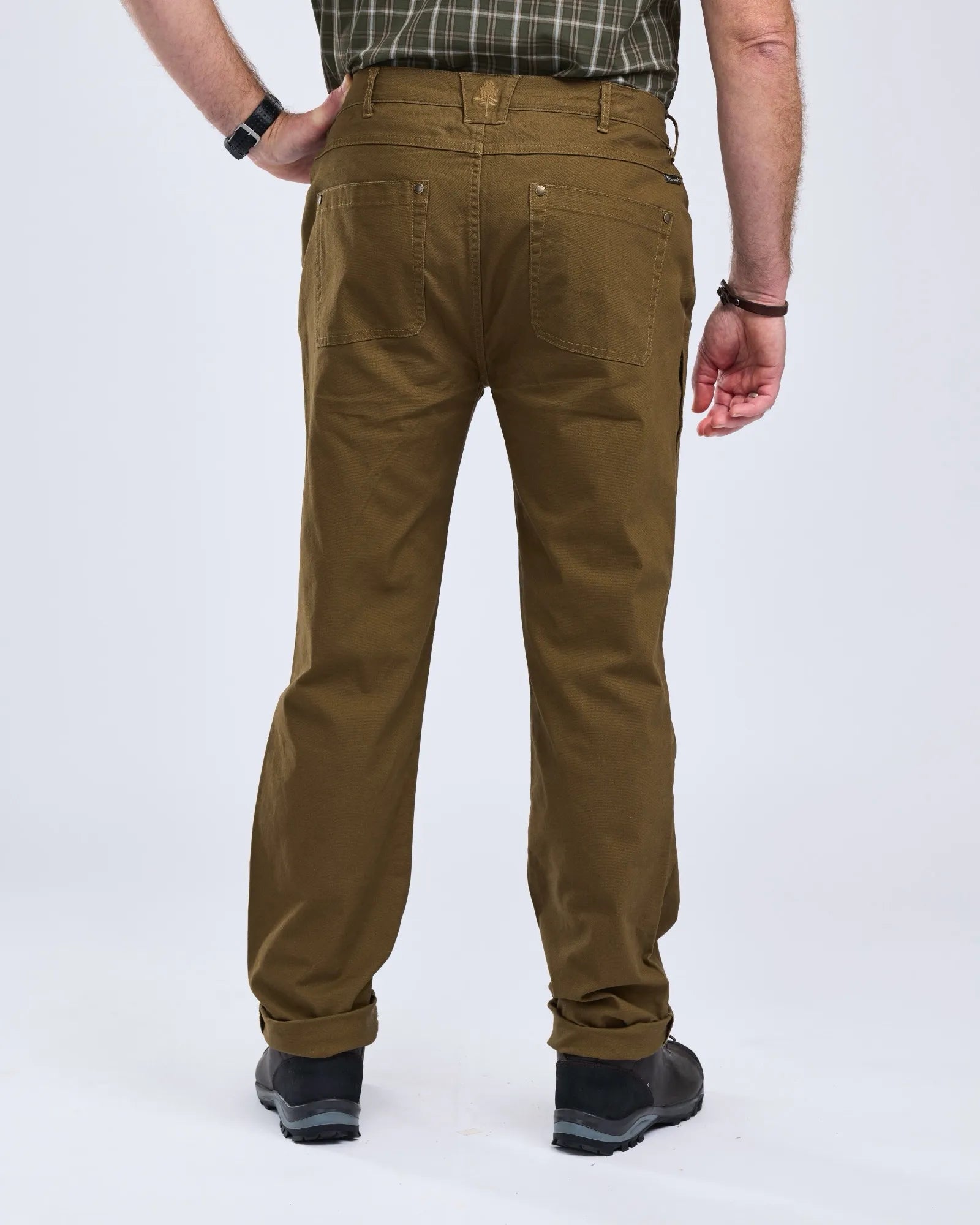 Värnamo Vintage Canvas Trousers M's – Olive Brown (168) – 5352